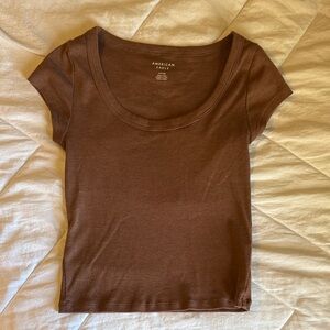 American Eagle Outfitters Brown Short Sleeve Tee